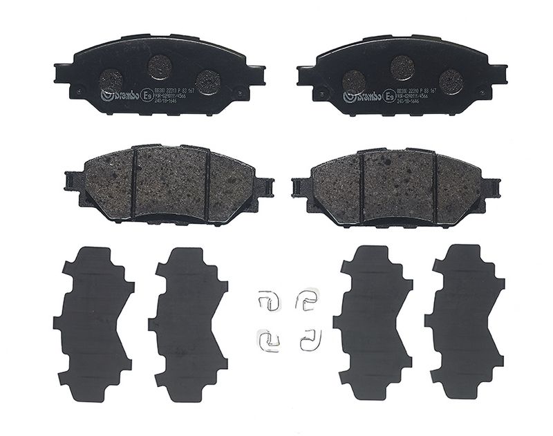 комплект спирачно феродо, дискови спирачки BREMBO