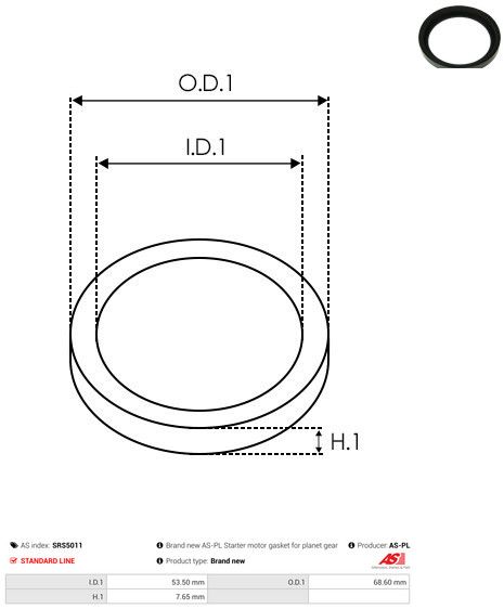 Remondikomplekt, Starter, AS-PL SRS5011