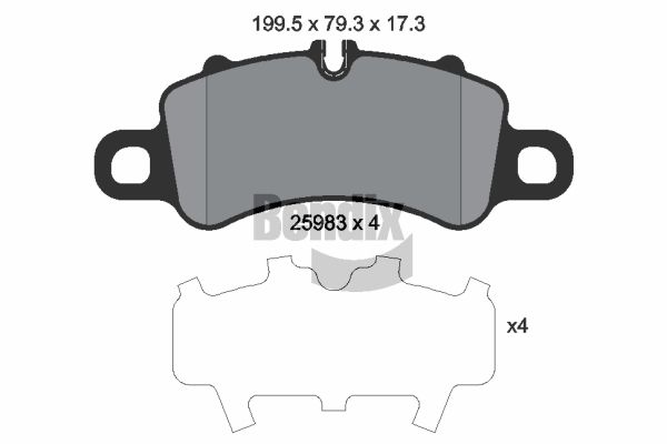 BENDIX Braking fékbetétkészlet, tárcsafék BPD2305