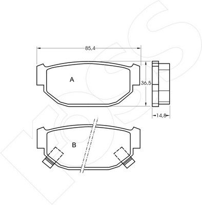 1-GNC R-346 - Brake Pad Set, disc brake