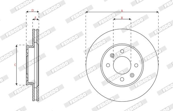 FERODO DDF2982C Brake Disc