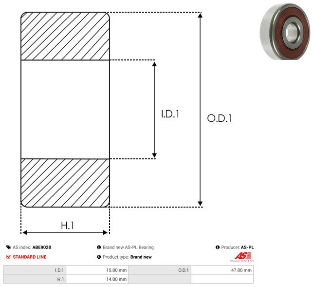 AS-PL ABE9028 Bearing