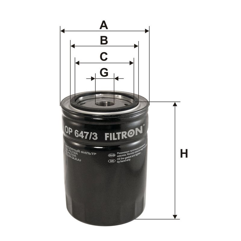 Õlifilter, FILTRON OP 647, 3