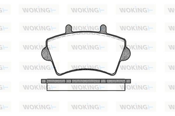 Комплект гальмівних накладок, дискове гальмо, Woking P919300