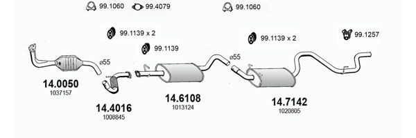 SISTEM DE ESAPAMENT ASSO ART2885