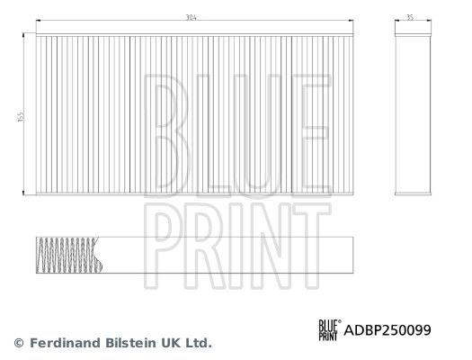 BLUE PRINT szűrő, utastér levegő ADBP250099