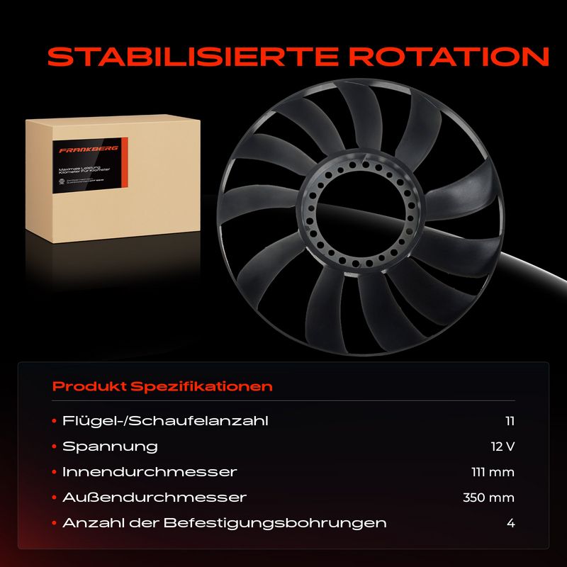 Frankberg 5481FB0012400 Fan Wheel, engine cooling