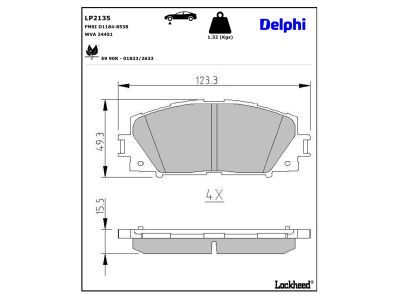 DELPHI LP2135 Brake Pad Set, disc brake