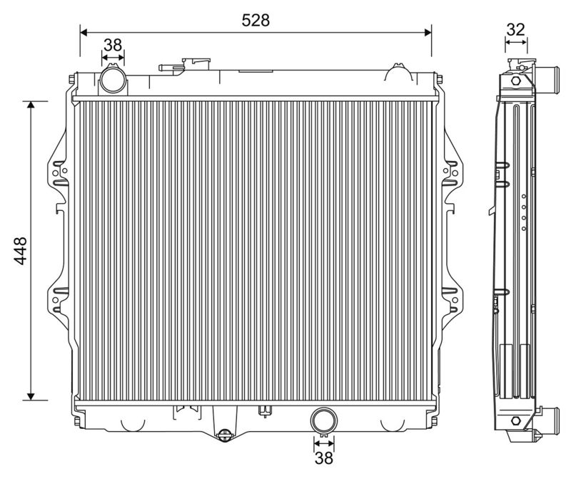 VALEO 701212 Radiator, engine cooling