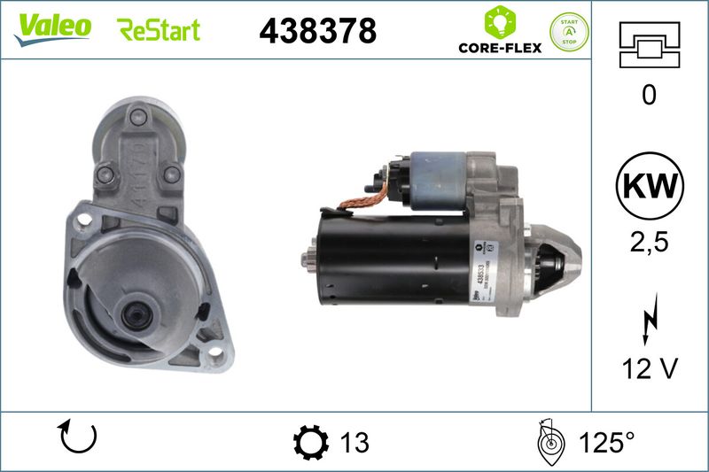 VALEO Startmotor / Starter 438378