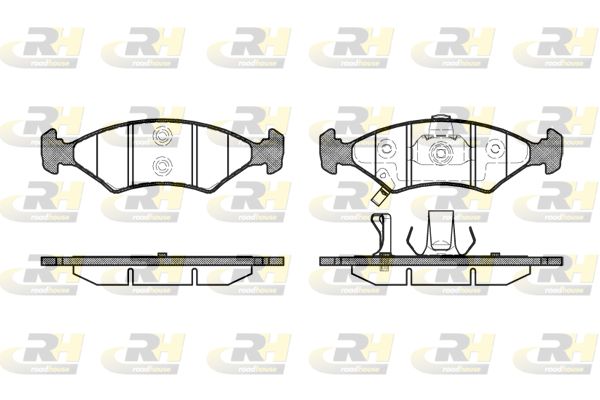 Комплект гальмівних накладок, дискове гальмо, Roadhouse 2502.22