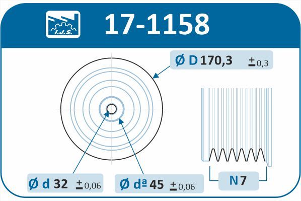 Шків, колінчатий вал, Ijs 17-1158