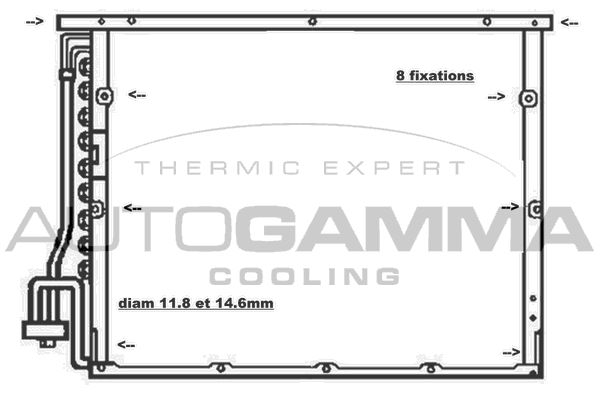 Autogamma 102604 - Condenser, air conditioning