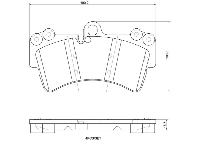 Piduriklotsi komplekt, ketaspidur, BREMBO P 85 065X