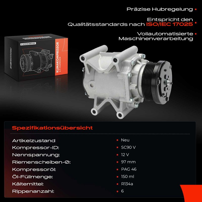 Frankberg 5481FB0051177 Compressor, air conditioning