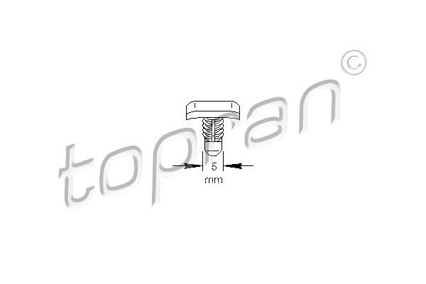 Кріпильний затискач, обшивка дверей, Topran 103307