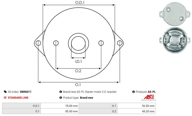 AS-PL SBR6011 Starter Lid, carburettor