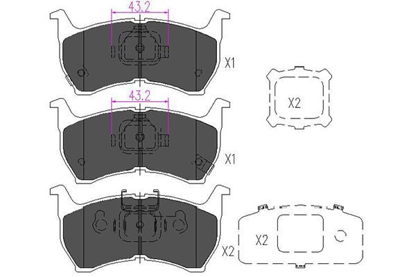 KAVO PARTS Remblokkenset, schijfrem KBP-4519