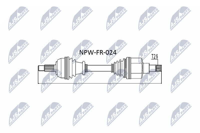 NTY hajtótengely NPW-FR-024