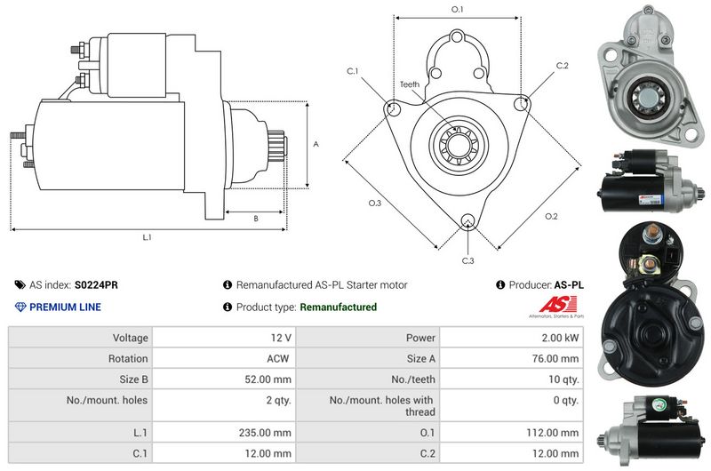 AS-PL S0224PR Starter