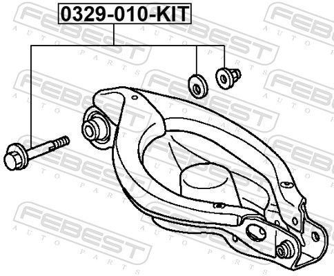 FEBEST 0329-010-KIT Camber Correction Screw