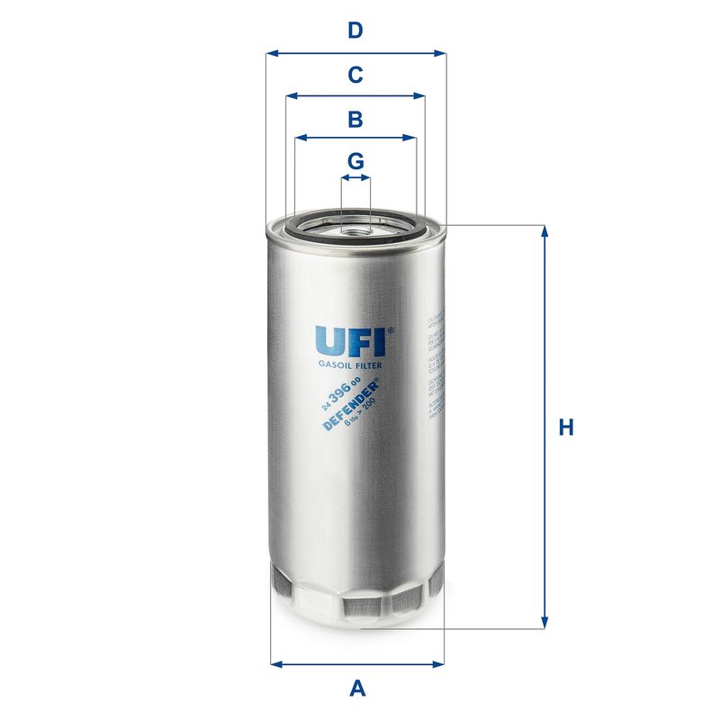 Фільтр палива, Ufi 24.396.00