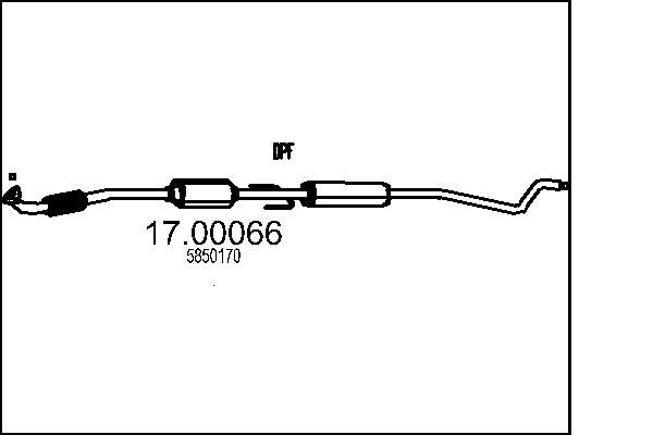 MTS Korom-/részecskeszűrő, kipufogó 17.00066