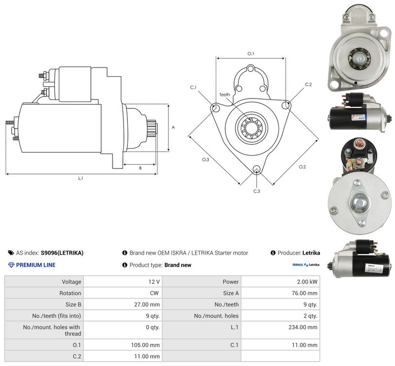 AS-PL S9096(LETRIKA) Starter
