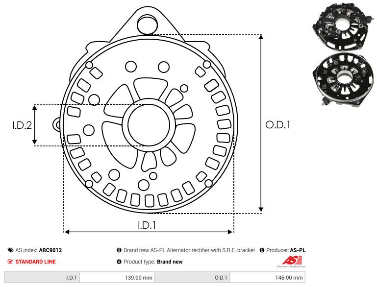 Kaitsekate, generaator, AS-PL ARC9012