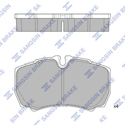 Комплект гальмівних накладок, дискове гальмо, Hi-Q SP1843