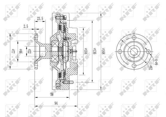 Муфта, вентилятор радіатора, Nrf 49626