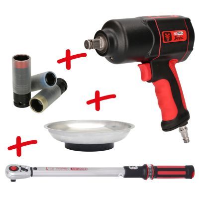 Set mașină de înșurubat cu percuție (aer comprimat) KSTOOLS 515.2095