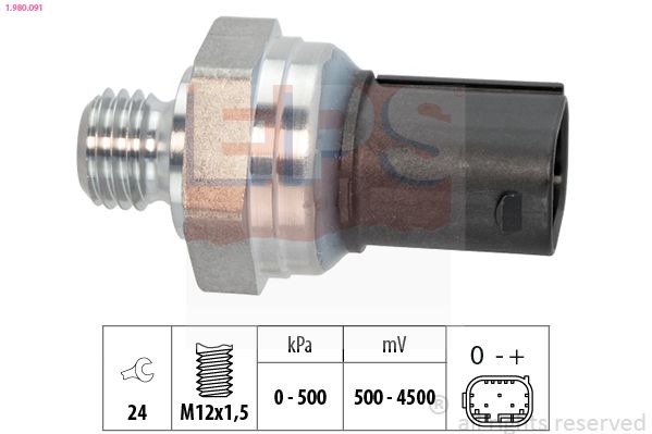 Sensor, presión gas de escape