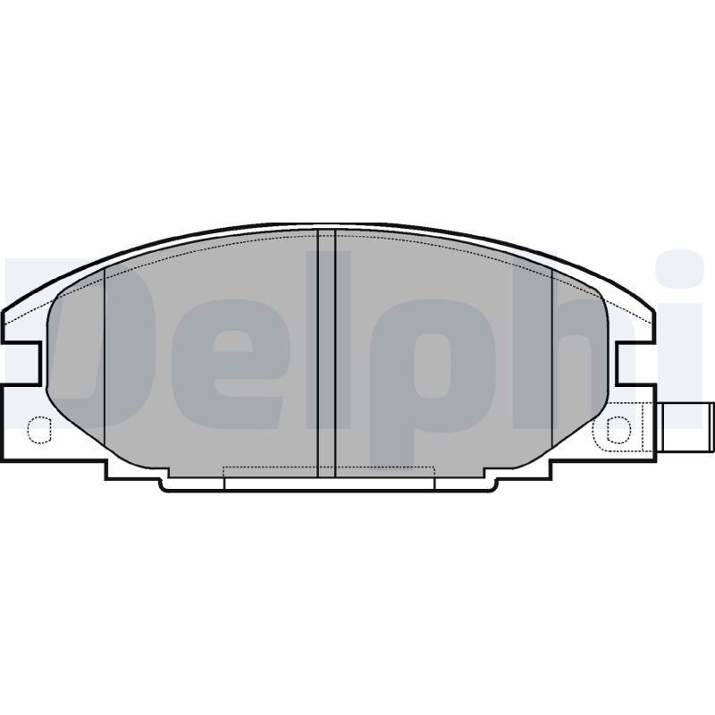 Комплект гальмівних накладок, дискове гальмо, Delphi LP629