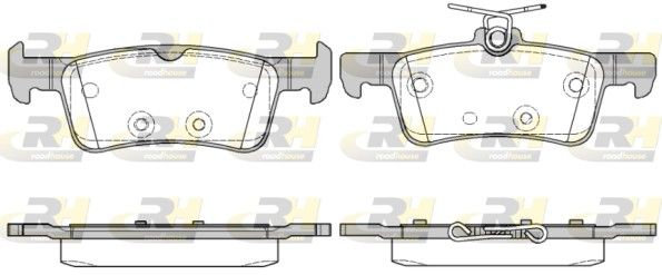 Комплект гальмівних накладок, дискове гальмо, Roadhouse 2156310