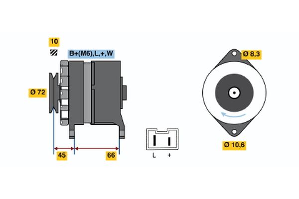 BOSCH Dynamo / Alternator 0 986 037 301