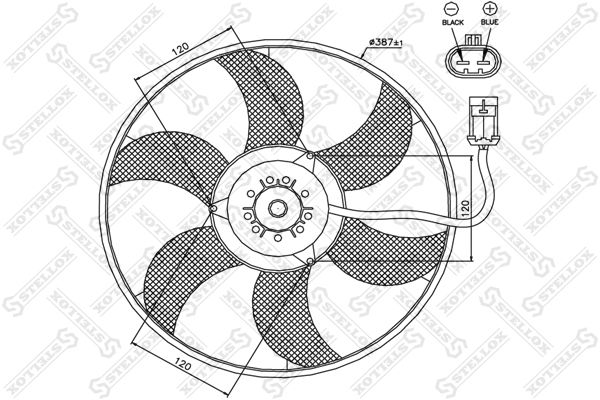 STELLOX ventilátor, motorhűtés 29-99308-SX