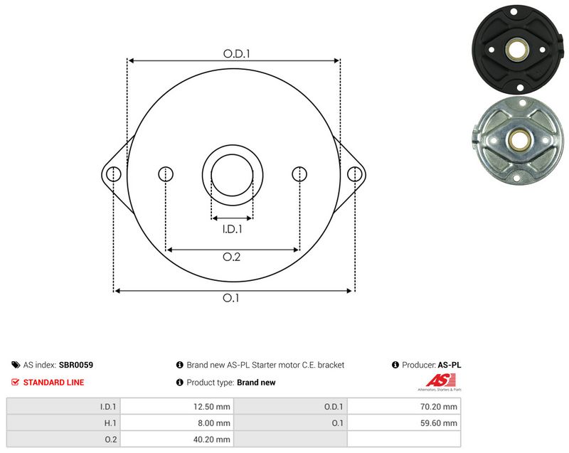 AS-PL SBR0059 Starter Lid, carburettor