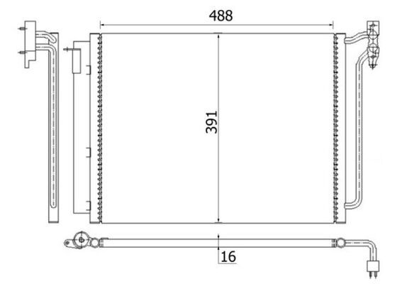 Конденсатор, система кондиціонування повітря, Mahle AC311001S