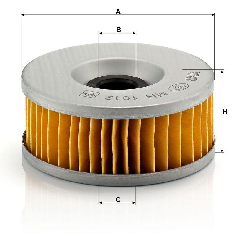 Oliefilter (breedte: 40 mm, buitendiameter: 101 mm) past: YAMAHA VMX-12, XJ, XS, XVZ 750-1200 1977-1995