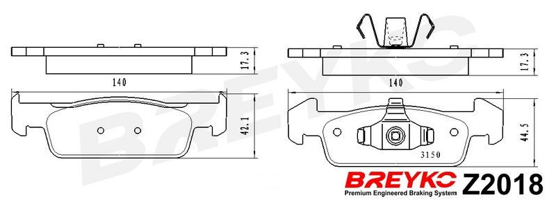 DAVID VASCO Z2018 Brake Pad Set, disc brake