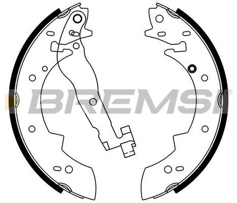 Комплект гальмівних колодок, Bremsi GF0419