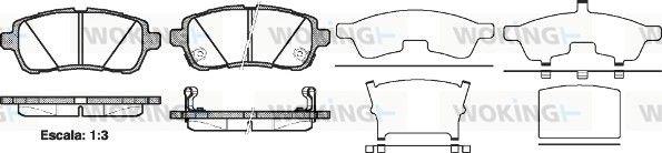 WOKING P13813.02. Колодки гальмівний диск. перед. (пр-во Remsa) Ford Fiesta 08>12>/Suzuki Swift 10>17> (P13813.02) WO