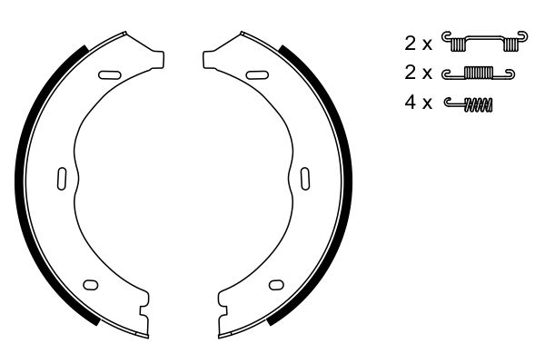 BOSCH 0 986 487 718 Brake Shoe Set, parking brake