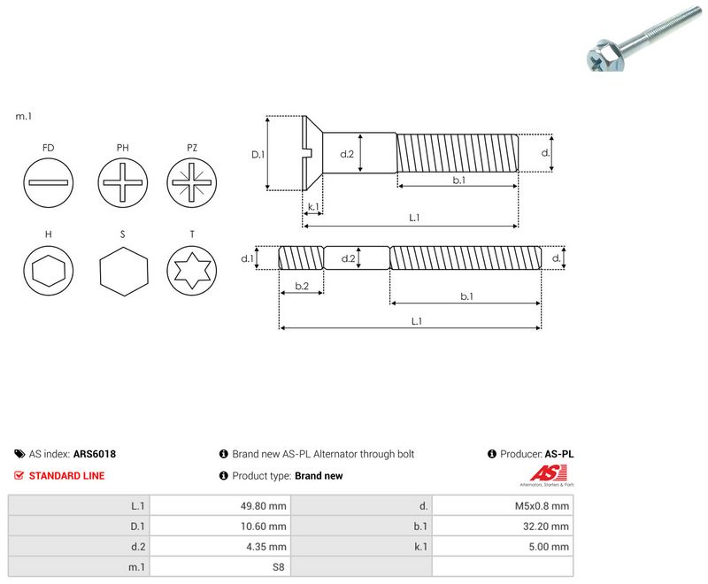 AS-PL ARS6018 Repair Set, alternator