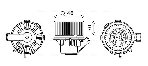 AVA QUALITY COOLING Utastér-ventilátor MS8648