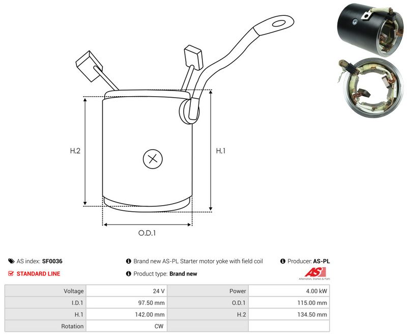 AS-PL SF0036 Field Winding, starter