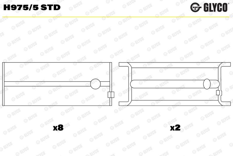 Coussinet+vilebrequin GLYCO H975/5 STD