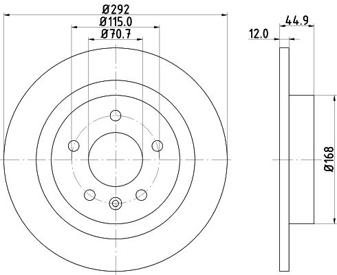 Гальмівний диск, Hella Pagid 8DD355116-601