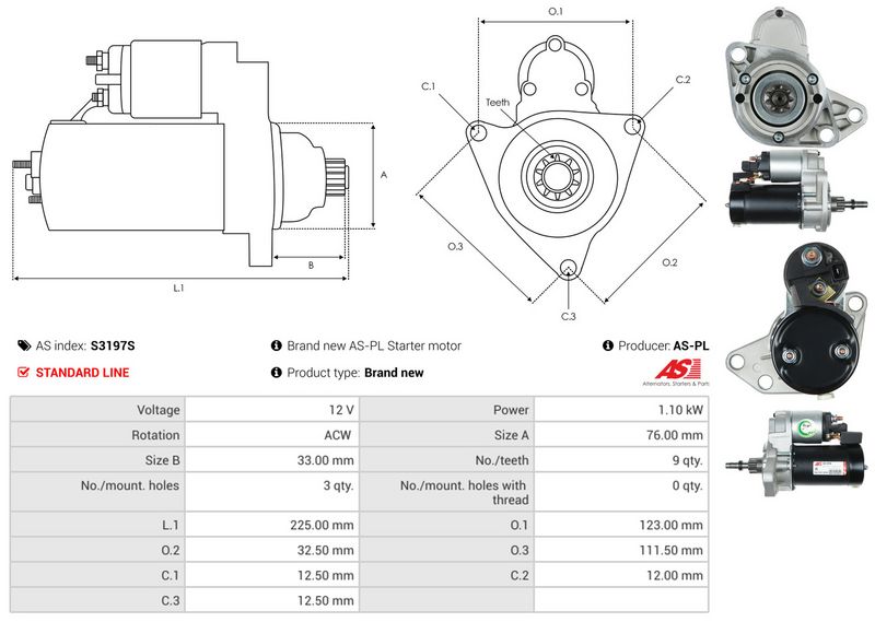 AS-PL S3197S Starter